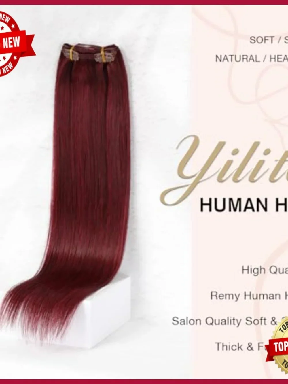 18 Inch Real Human Hair Clip In Extensions 7pcs Double Weft Thick
